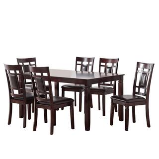 Venetian Worldwide Windon 7-Piece Wood Espresso Top Dining Set VPR-F2294