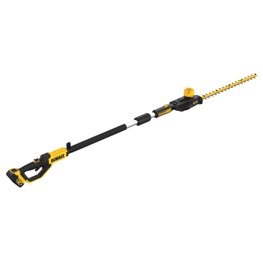 DEWALT 20V MAX Cordless Battery Powered Pole Hedge Trimmer Kit with (1) 4Ah Battery, Charger & Accessories DCPH820M1