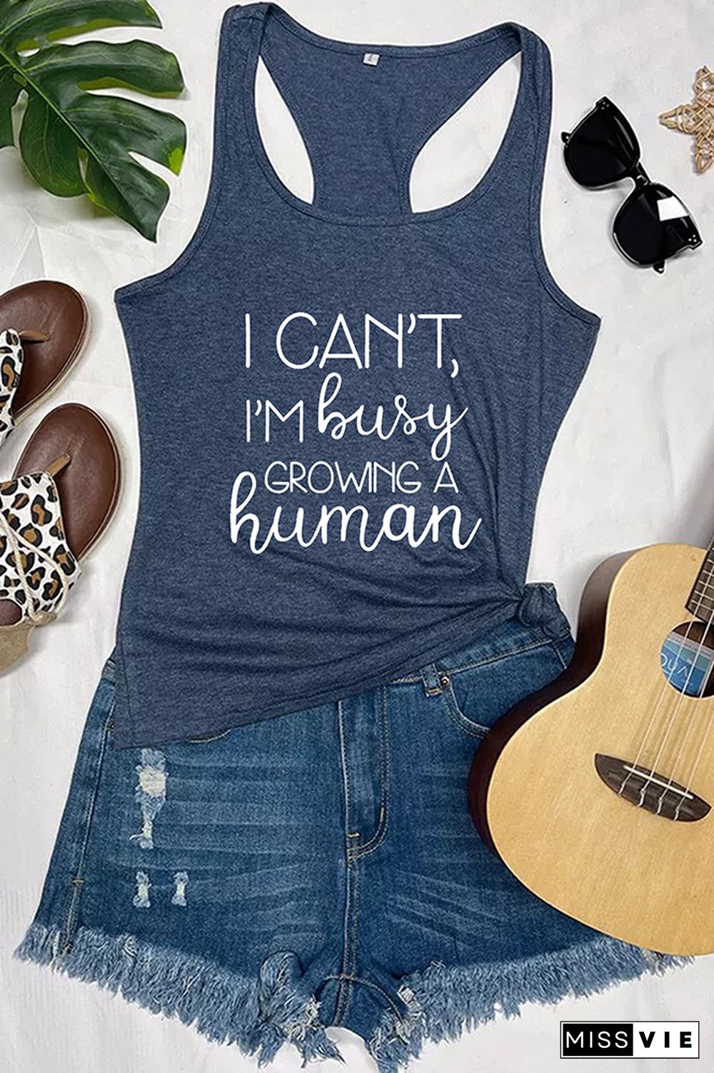 I Can't Busy Growing A Human Shirt | Funny Pregnancy, Cute Maternity Sleeveless Tank Top Wholesale