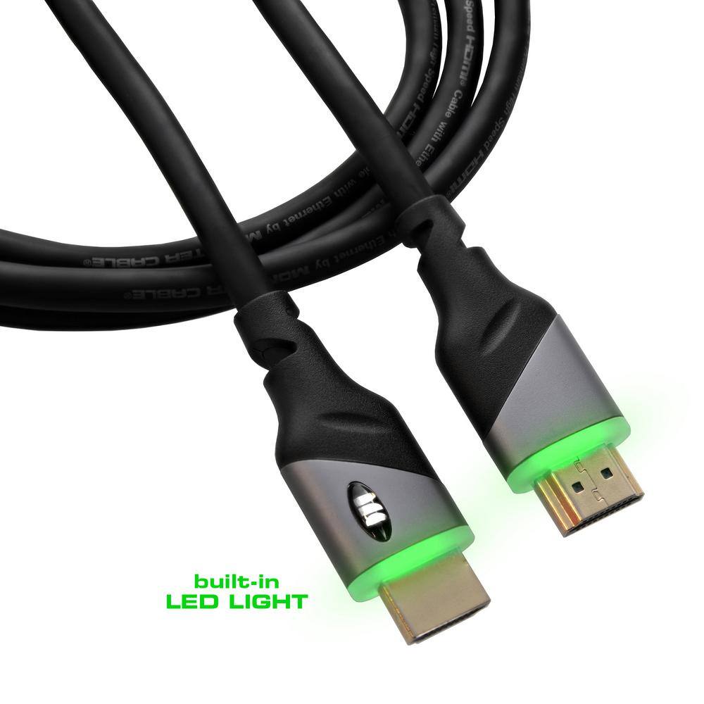 Monster 6 ft. LED HDMI Cable in Green MHV1-1026-GRN