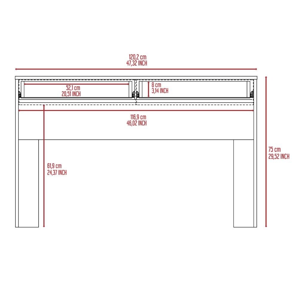 Writing Computer Desk Two Drawers