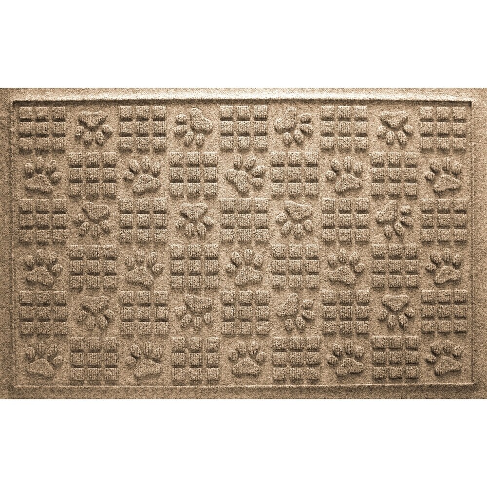 Aqua Shield Dog Paw Squares 2x3 foot PET Fiber Doormat