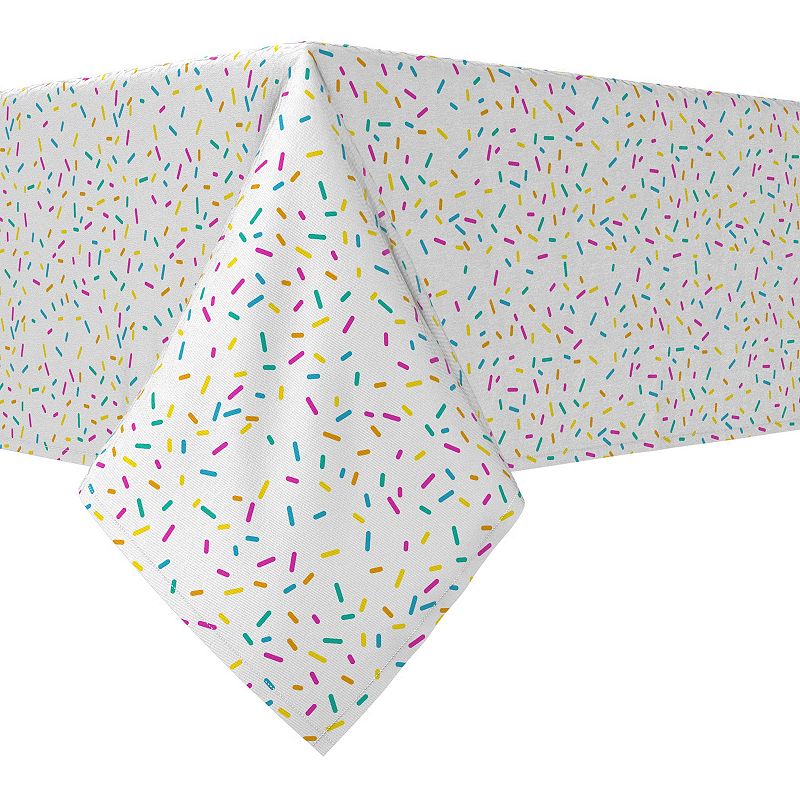 Rectangular Tablecloth， 100% Cotton， 60x84， Sprinkles on White