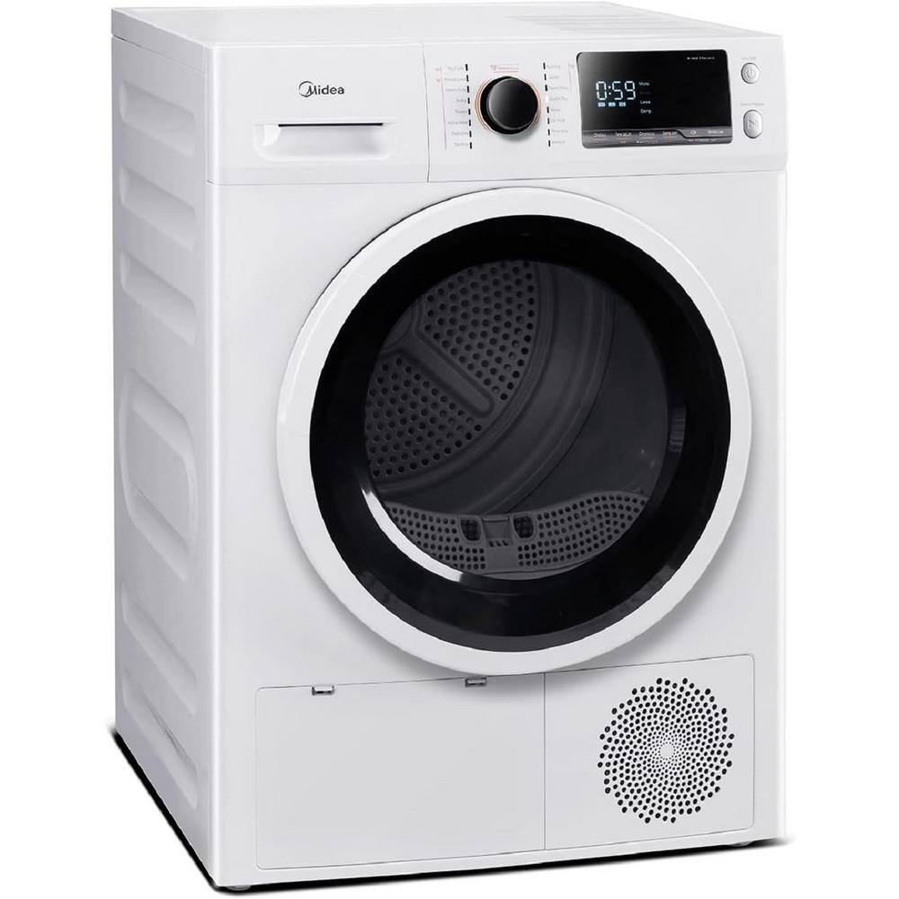 Midea 4.4 cu. ft. ventless Front Load Electric Dryer with Sensor dry in White MLE25H7BWW