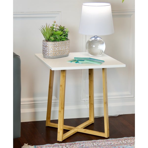 Solid Bamboo Frame Side Table