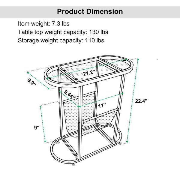 Small Side Tables With Magazines Organizer Storage Space