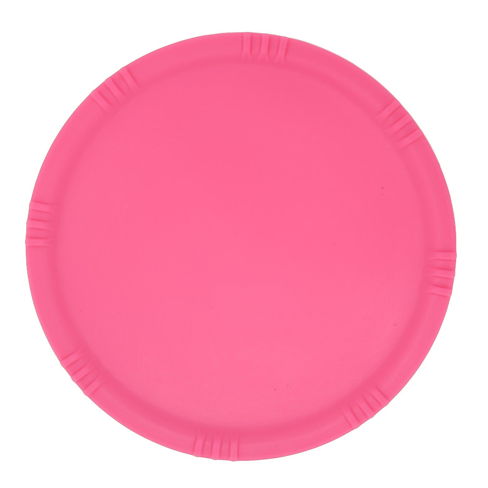 Thickened Round Shape Mat High Temperature Resistance Silicone Placemat Insulation Padrose Red