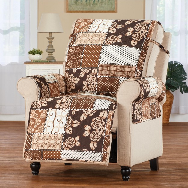 Collections Etc Floral Patchwork Furniture Cover