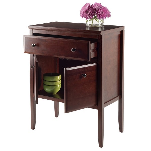 Wood Orleans Modular Buffet Cabinet， Sideboard， Cappuccino Finish