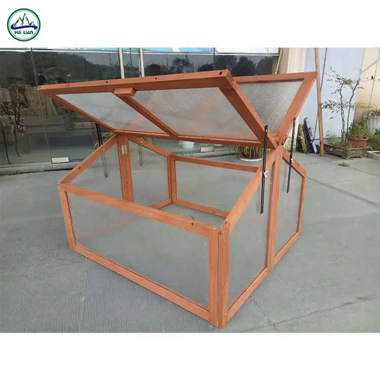 Chinese Fir wood frame Garden Greenhouses for Garden Supplies