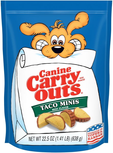 Canine Carry Outs Taco Minis Beef Flavor Dog Treats