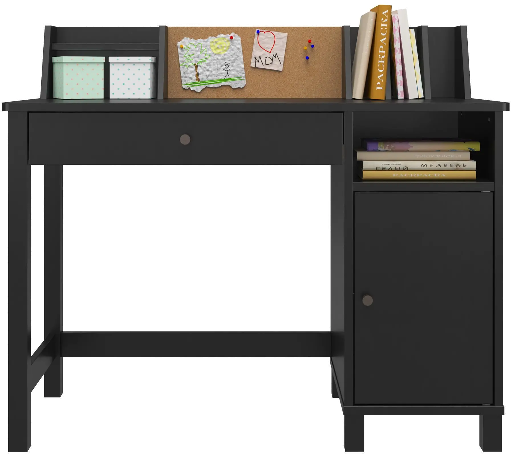 Abigail Kids Black Desk with Chair