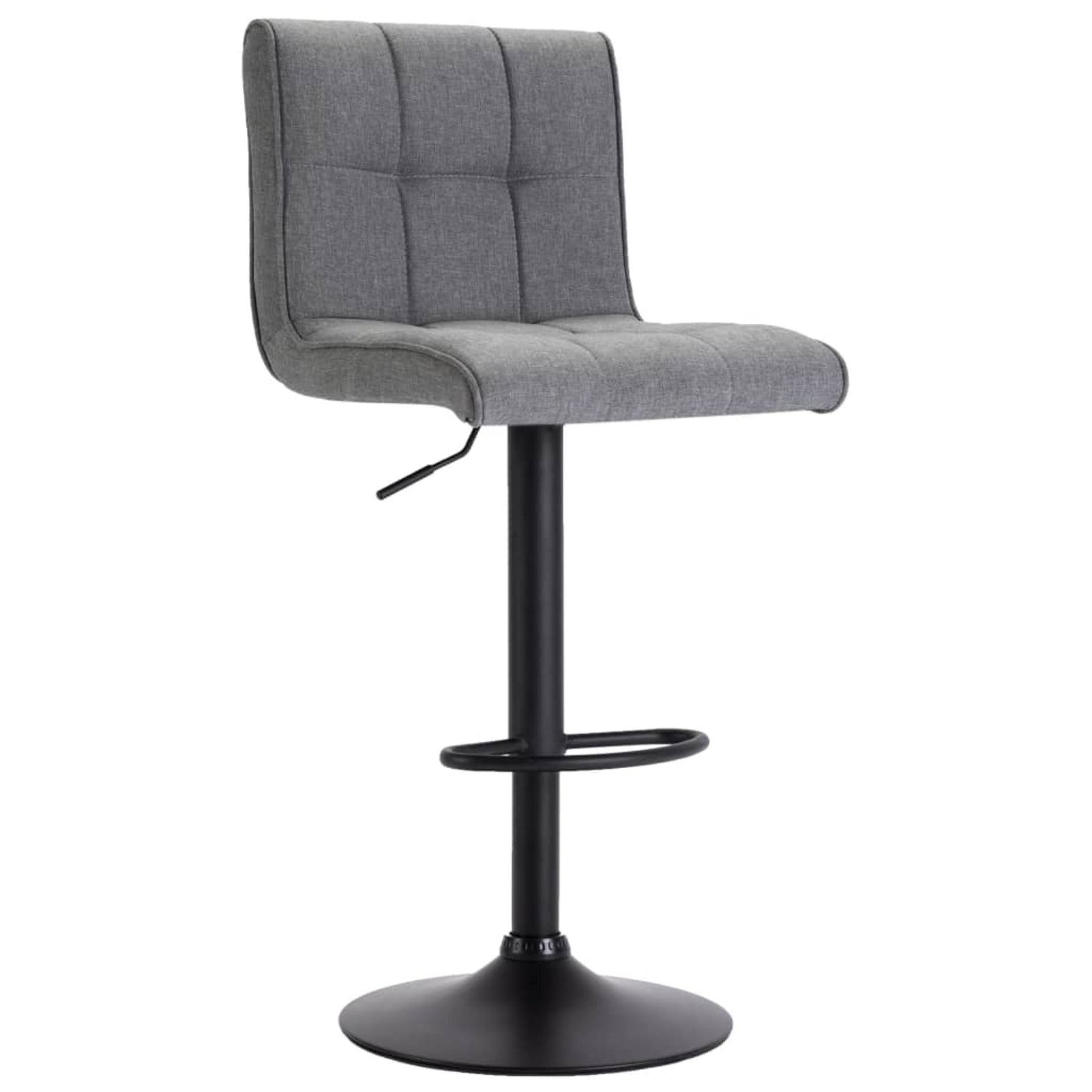 Bar Stool Light Gray Fabric