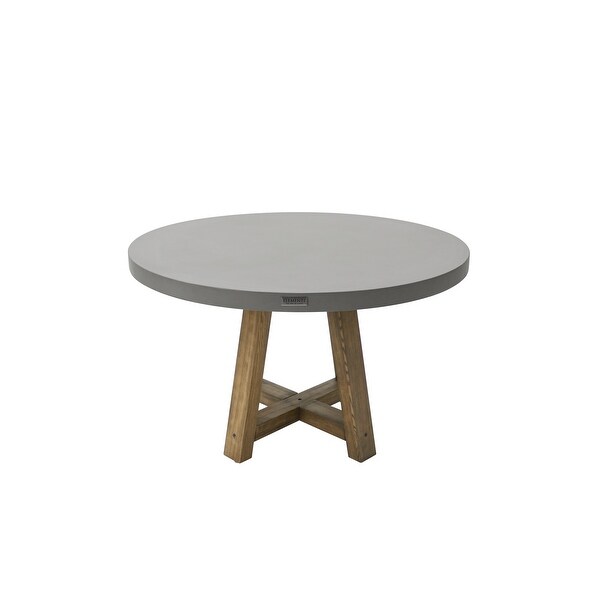 Elementi Home Verona Dining Table Round，Concrete Furniture，Kitchen，Patio，Living Room，Garden，Indoor and Outdoor