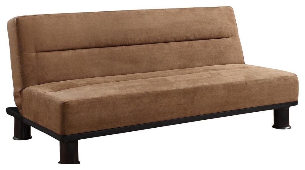 Capes Convertible Sofa  Microfiber Brown   Transitional   Sofas   by AMOC  Houzz