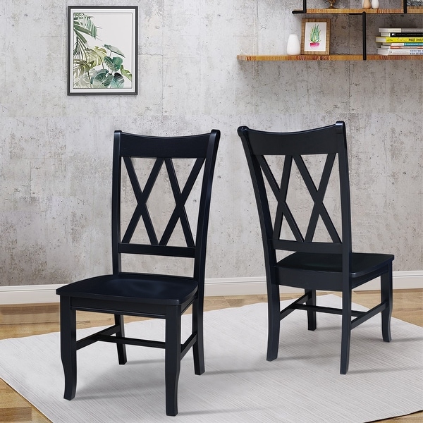 Double XX Solid Wood Chairs - Set of Two