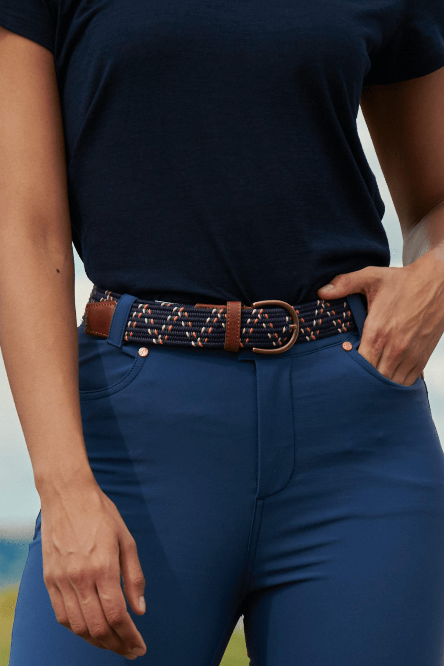 The Outdoor Braided Belt - Navy