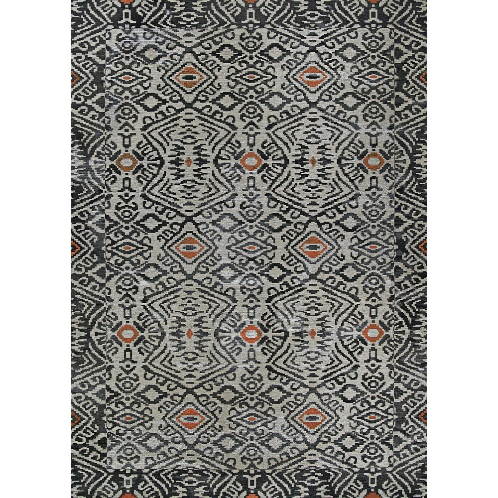 Dream Decor Rugs Gelato Sandawe Black Dark Gray Outdoor Area Rug
