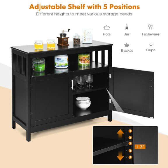 Costway 80273651 Kitchen Buffet Server Sideboard S...