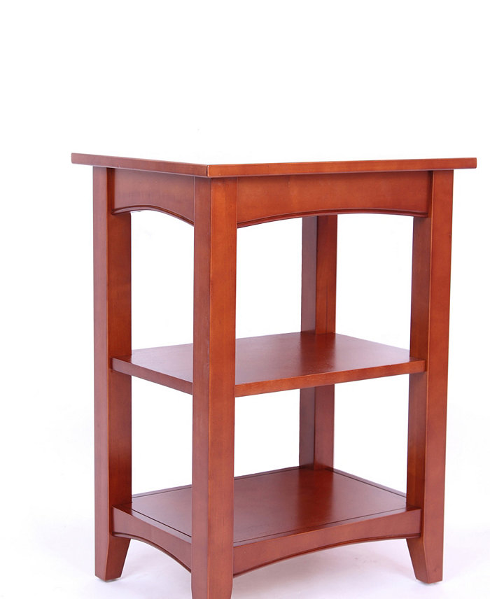 Alaterre Furniture Shaker Cottage 2 Shelf End Table Cherry