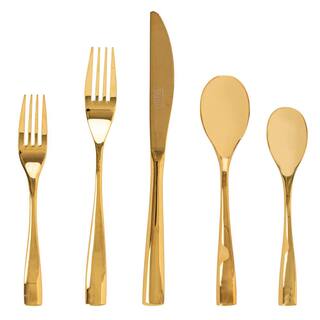 GIBSON HOME Holland Road 20-Piece Gold Stainless Steel Flatware Set 985119701M