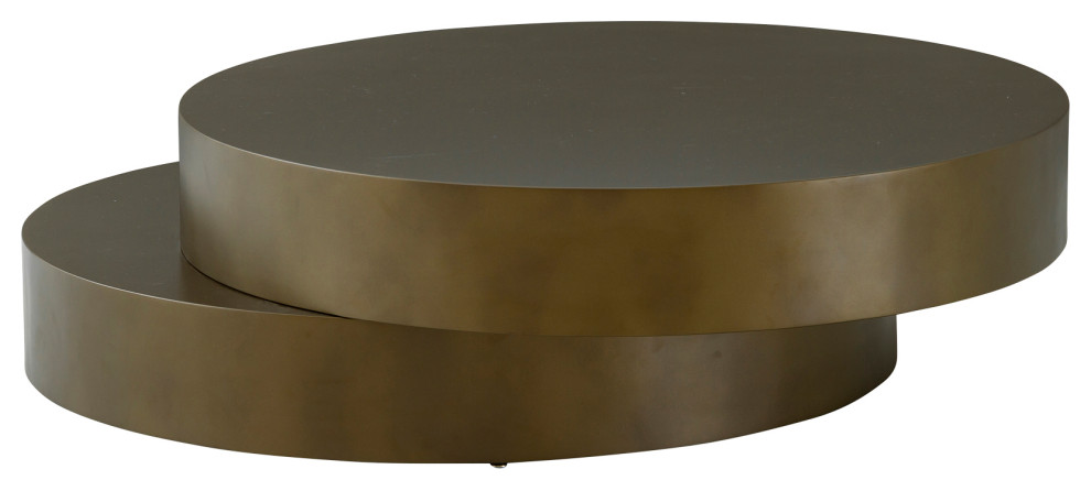 Modrest Grayson Glam Brushed Bronze Metallic Coffee Table   Contemporary   Coffee Tables   by Vig Furniture Inc.  Houzz