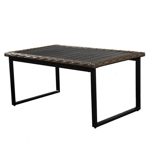 Patio Festival FiveWicker Outdoor Wicker Coffee Table