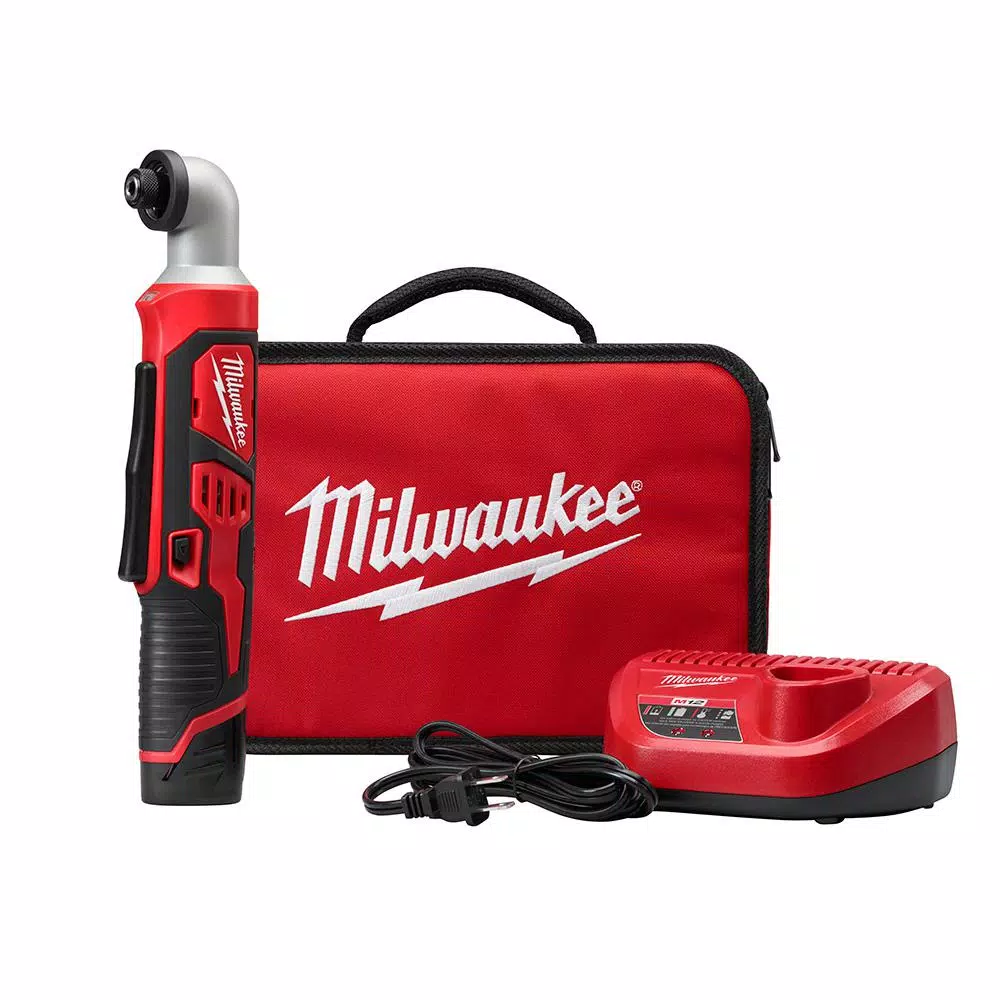 Milwaukee M12 12-Volt Lithium-Ion Cordless 1/4 in. Right Angle Hex Impact Driver Kit W/(1) 1.5Ah Batteries， Charger and Case and#8211; XDC Depot