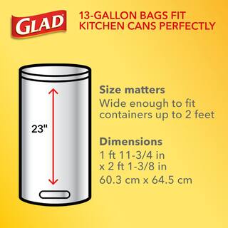 Glad ForceFlex 13 Gal. Tall Kitchen Drawstring Gain Original with Febreze Freshness Trash Bags (40-Count) 1258778685