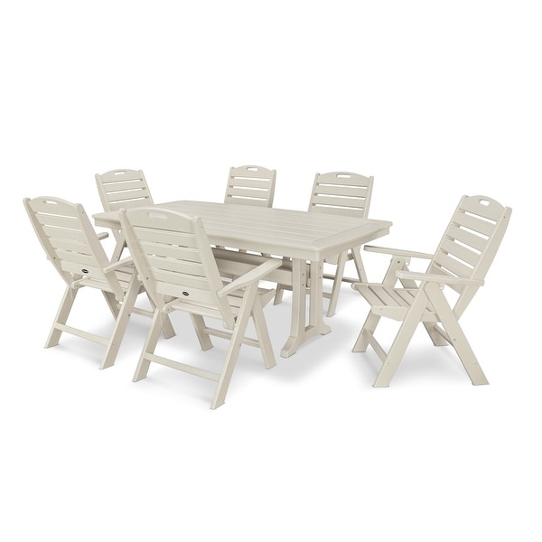 POLYWOOD Nautical 7piece Outdoor Dining Set