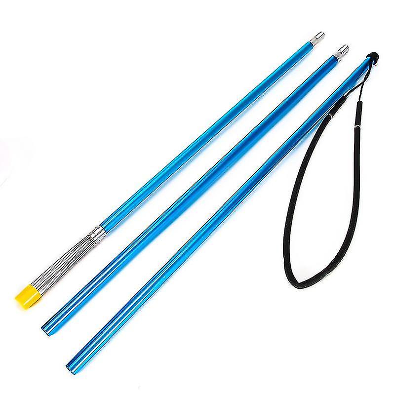 Blue Aluminum Alloy Pole Spear Detachable Three-section Removable Harpoon Stainless Steel Barbed Rod Steel Fork Clip