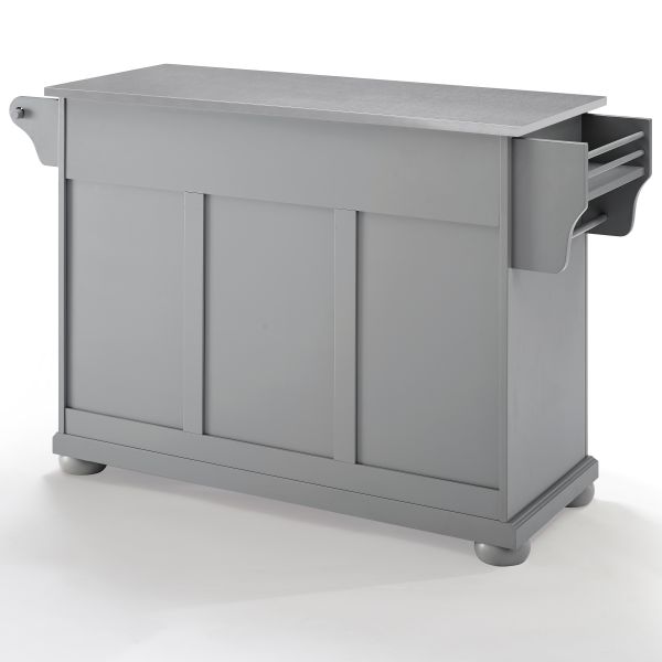 Alexandria Stainless Steel Top Kitchen Island/Cart