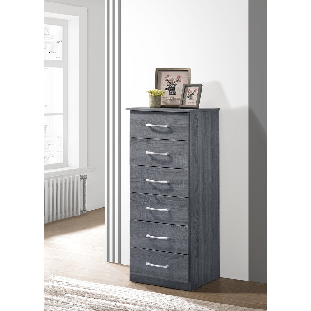 Boston 6 Drawer Chest of Drawers (18 in L. X 16 in W. X 46 in H)