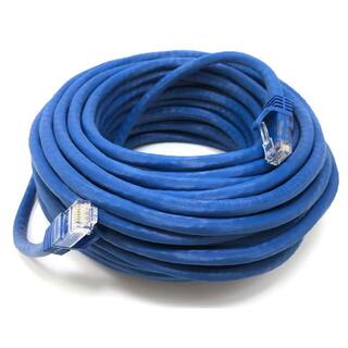 Micro Connectors 100 ft. Augmented Cat6A 10Gb UTP Cable - Blue E09-100BL