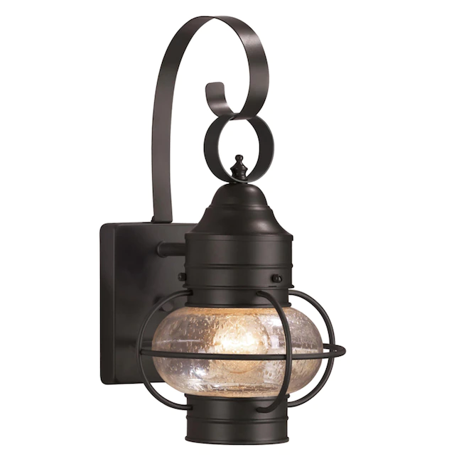 Portfolio Trevett 1-Light 14-in Matte Black Outdoor Wall Light