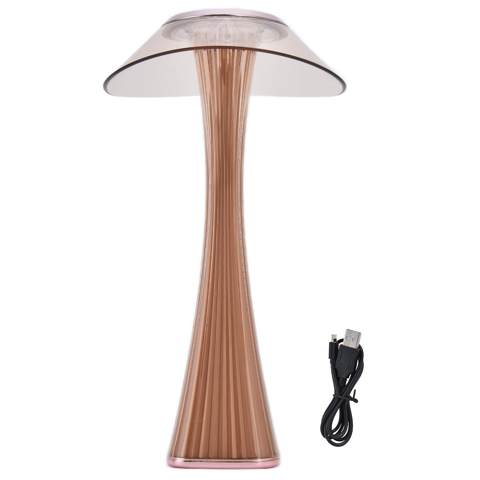 Small Waist Led Table Lamp Soft Dimming Reading Lamp Touch Usb Charging Decorative Lightrose Gold 2784384