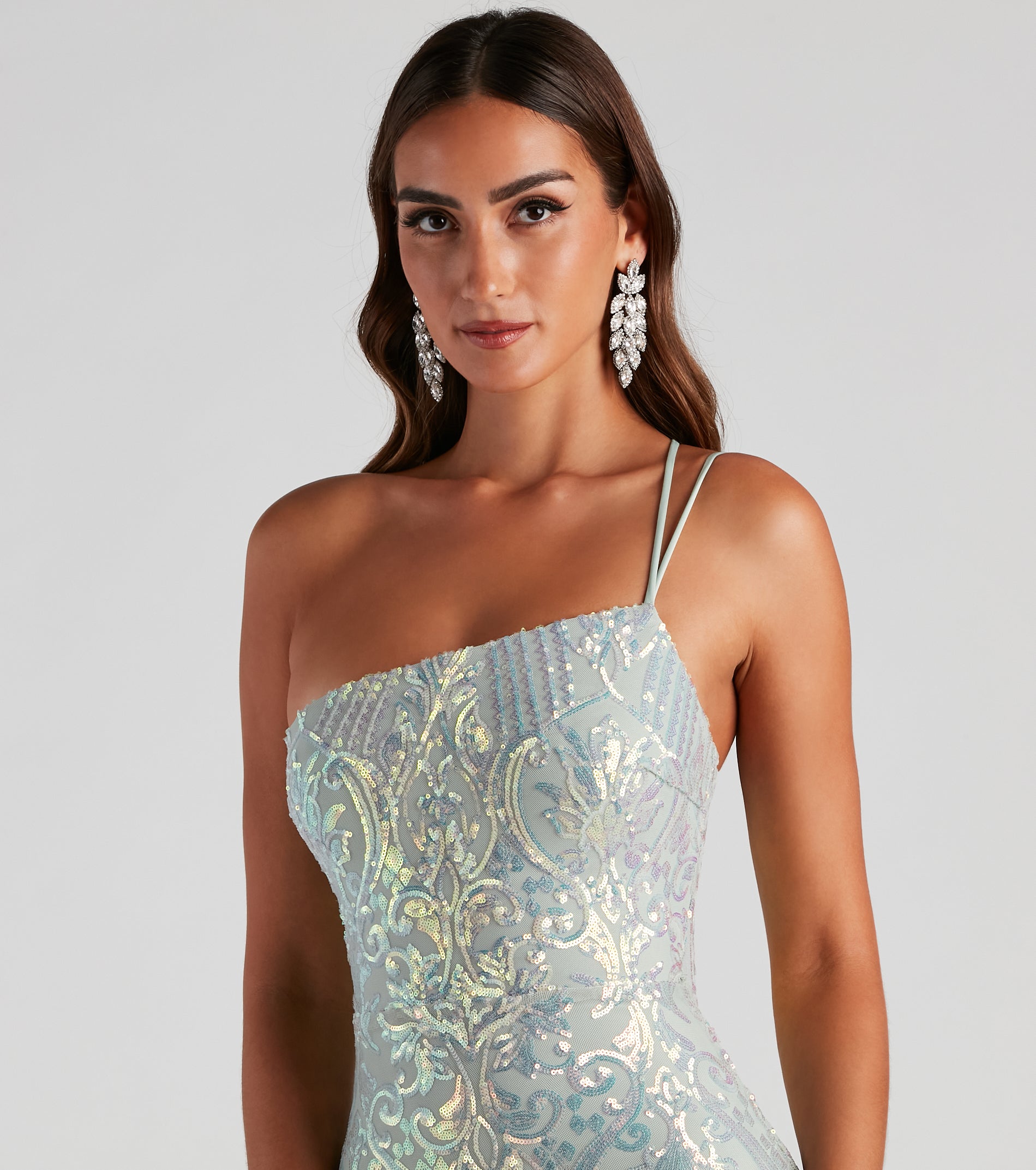 Karla Sequin Iridescent Bodycon Party Dress