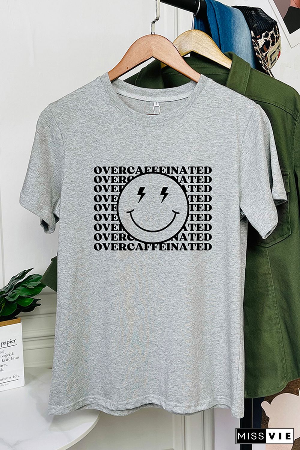 Over Caffeinated Graphic T-Shirt Wholesale