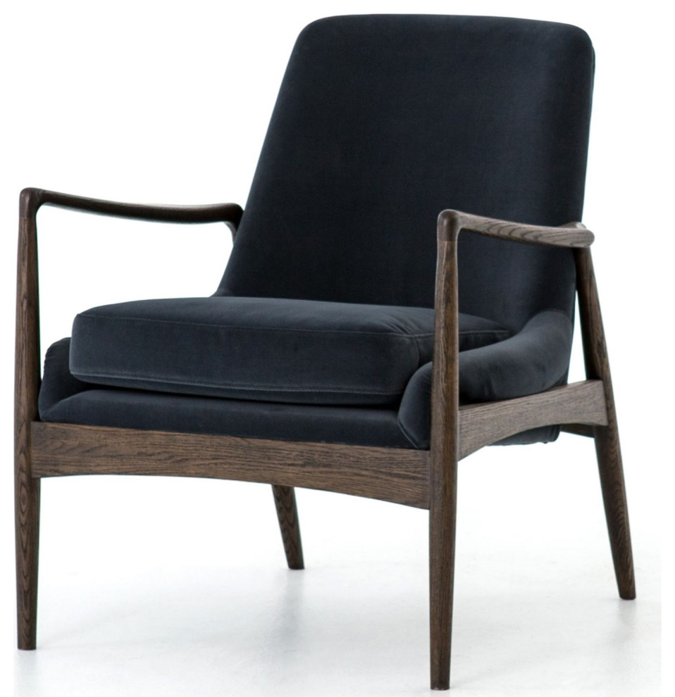 Braden Modern Velvet Shadow Chair   Modern   Armchairs And Accent Chairs   by Zin Home  Houzz