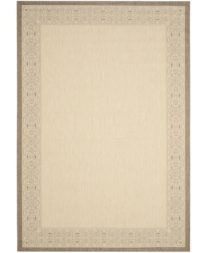 Safavieh Courtyard CY2099 Natural and Brown 7'10 x 7'10 Square Outdoor Area Rug