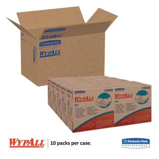 WYPALL X50 Cloths POP-UP Box 9-110 in. x 12-12 in. White 176Box 10 BoxesCarton KCC83550