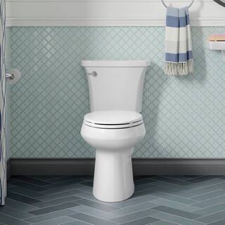 KOHLER Highline Arc The Complete Solution 2-piece 1.28 GPF Single Flush Round-Front Toilet in White (Slow-Close Seat Included) K-78253-0