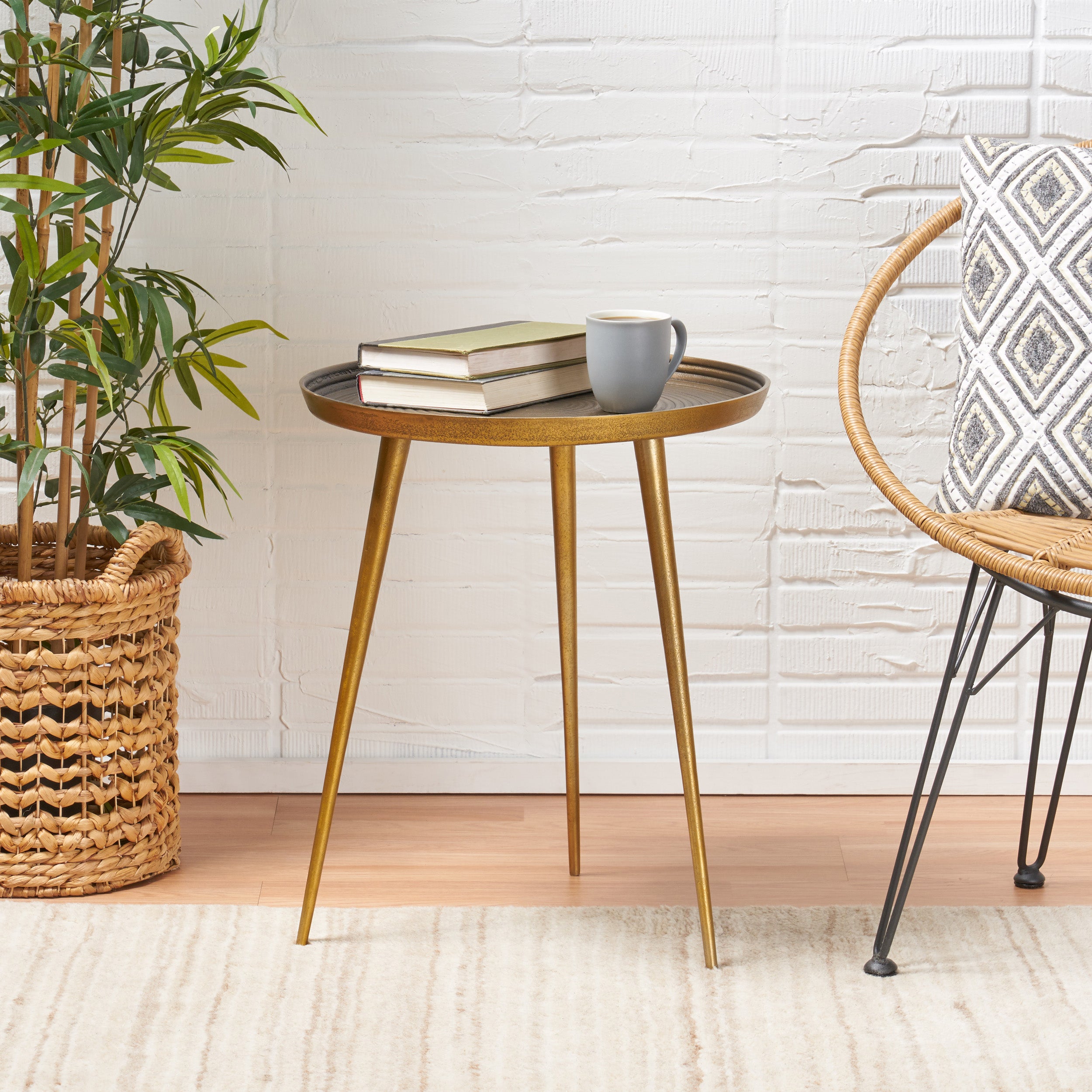 Elaf Modern Aluminum Accent Table