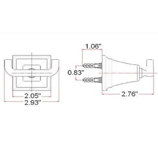 Design House Torino Double Robe Hook in Satin Nickel 560433