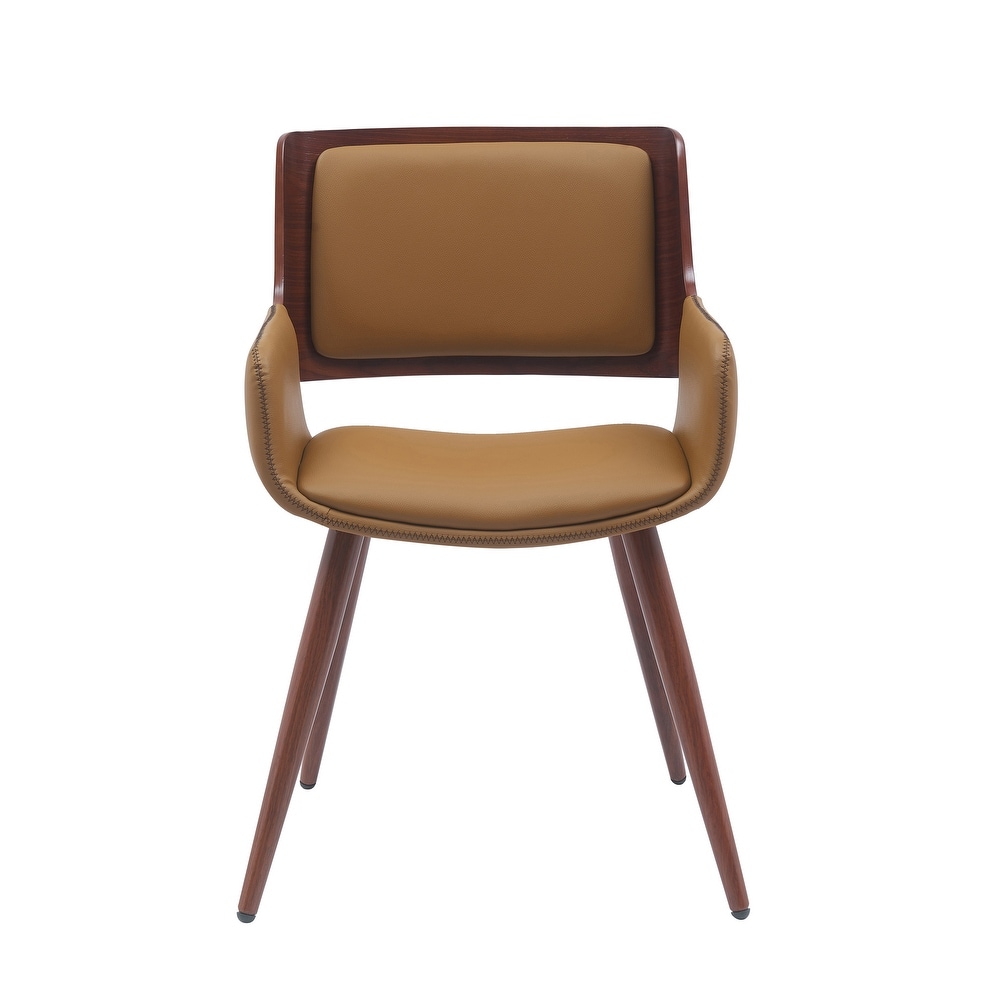 Carson Carrington Kjerringvag Leisure Dining Chair  PU Leather  Metal Legs with Wood Finish