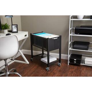 Steel Open Top File Cart in Black VF53000