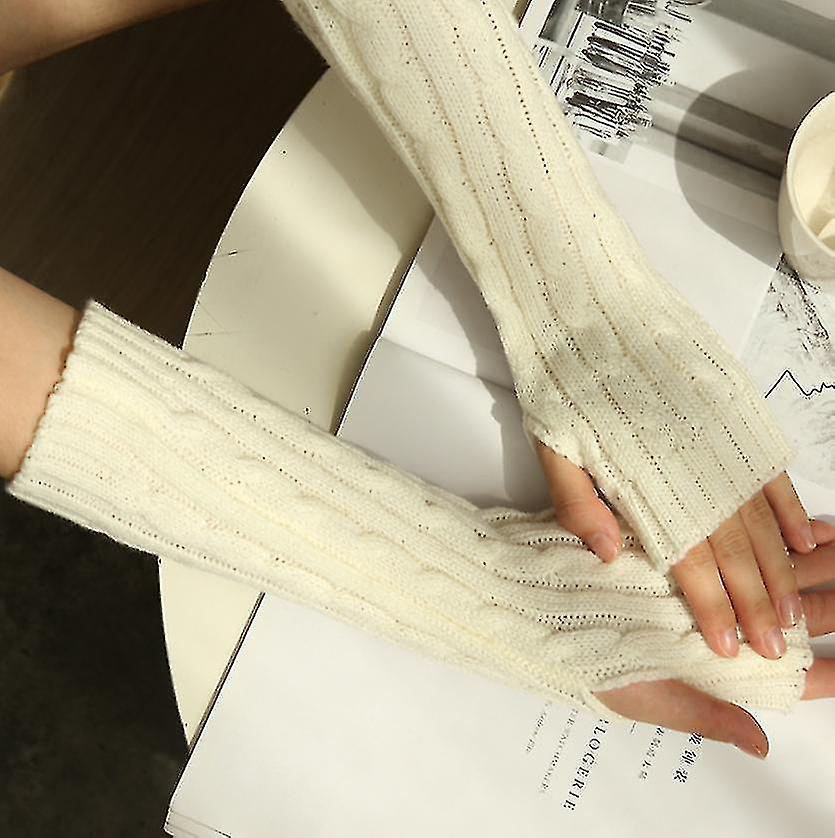 Women Winter Warm Knit Fingerless Gloves Winter Clothing Accessory