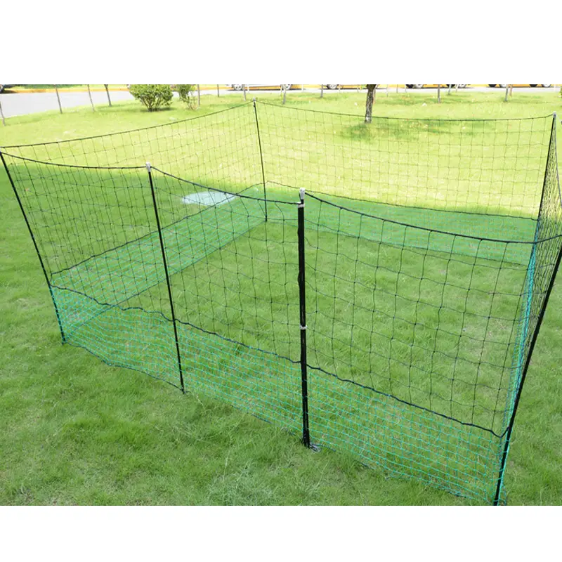 Easily assembled 12 meter poultry netting with fiberglass post and ground peg