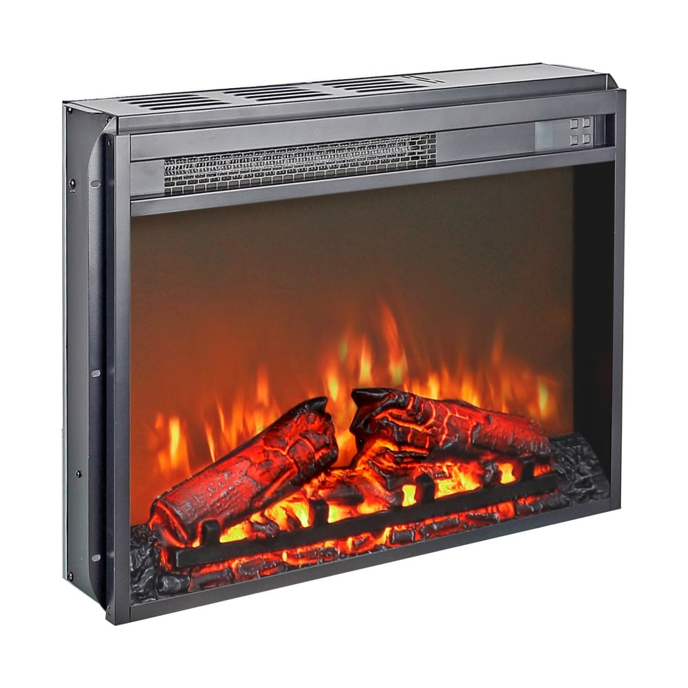 1400W Heater Electric Fireplace Insert w/Remote Control with Timer