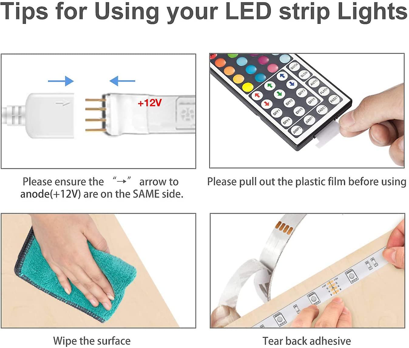 Rgb Led Light Strips Led Tape Lights Color Changing Led Strip Lights With Remote